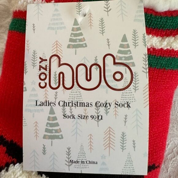 Cozy Hub Christmas Collection Holiday Snowman Slipper Socks Women’s Size 9-11 - Picture 4 of 7